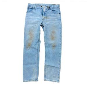 Red Dirt Wrangler Stretchy Work Pants 32 waist x 34 inseam tall Dirty Destroyed